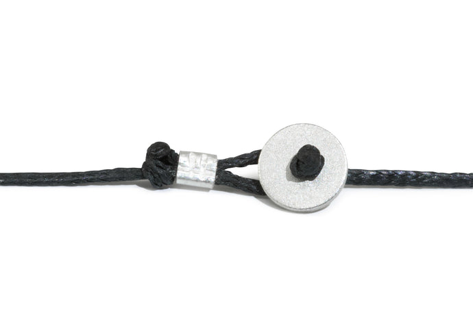 Wax Cord with Toggle, Sterling Silver