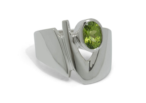 Signature Gemstone Ring, Sterling Silver