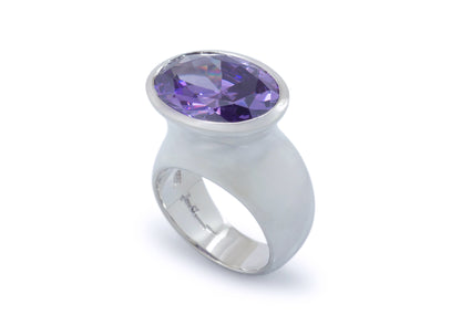 JW278 Gemstone Dress Ring, Sterling Silver