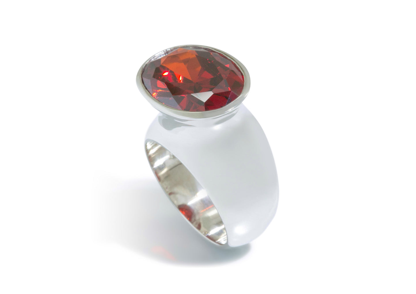 JW278 Gemstone Dress Ring, Sterling Silver