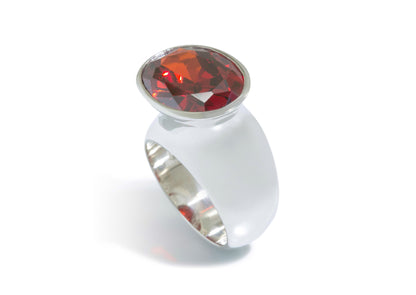 JW278 Gemstone Dress Ring, Sterling Silver