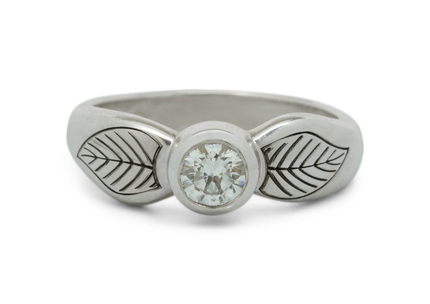 Engraved Elven Ring, Sterling Silver