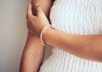 Möbius Twist Bangle, Sterling Silver