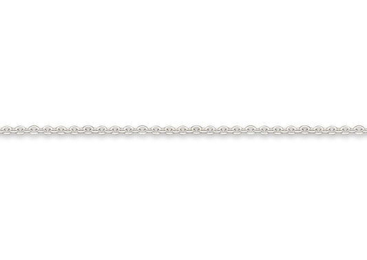 Fine Cable Chain, White Gold