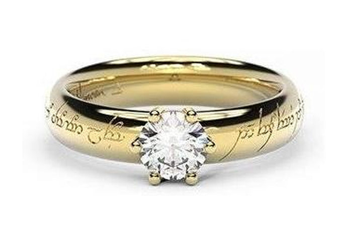 Classic Elvish Engagement Ring, ~.50ct 22ct Yellow Gold