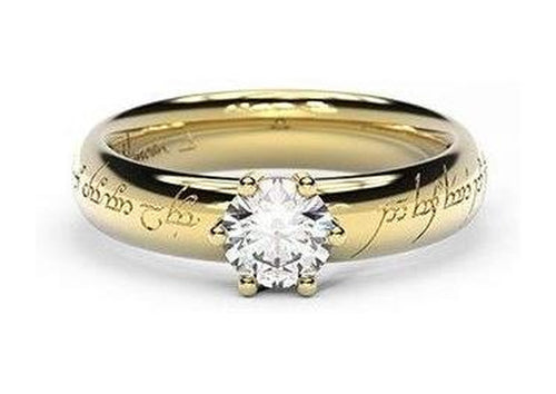 Classic Elvish Engagement Ring, ~.50ct 18ct Yellow Gold