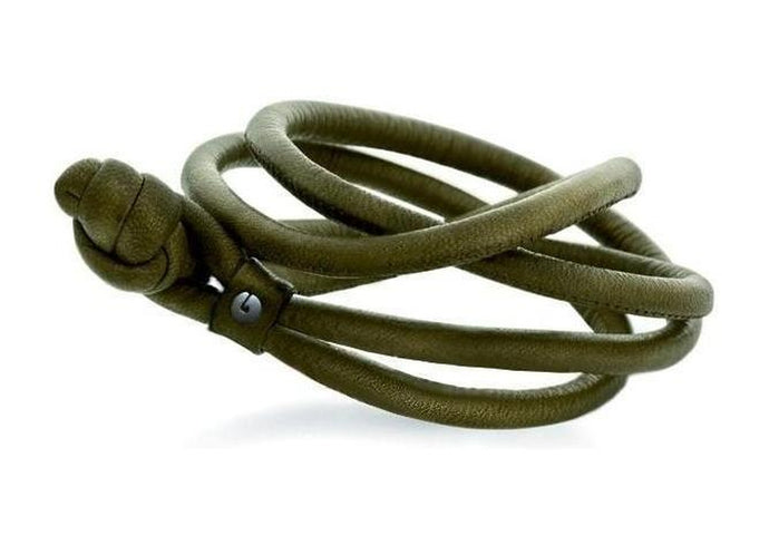 Design bracelet in leather-by-Ole Lynggaard-from official stockist-Jens Hansen