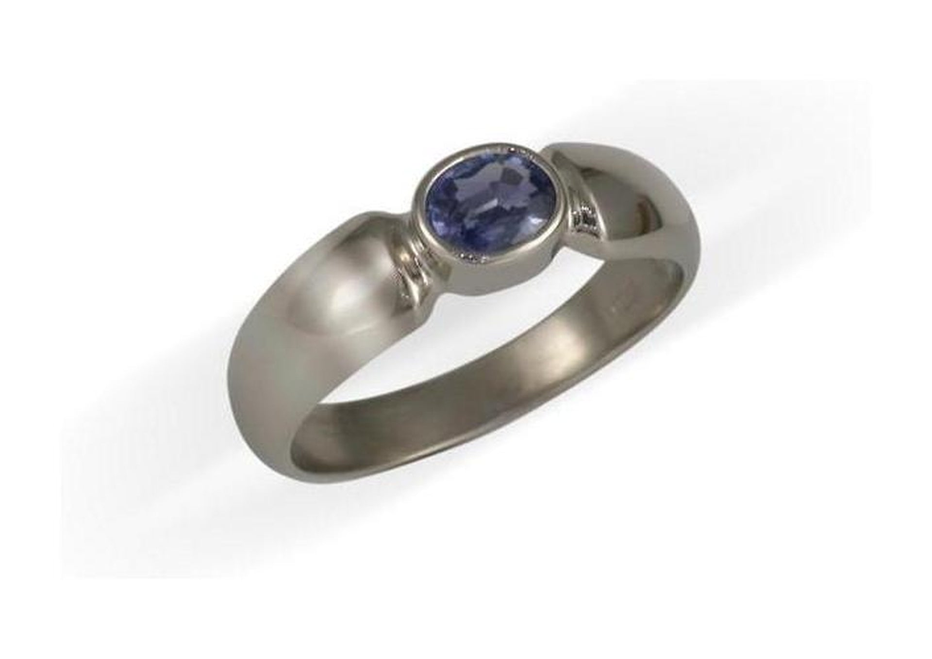 18ct White Gold & Ceylon Sapphire Ring   - Jens Hansen