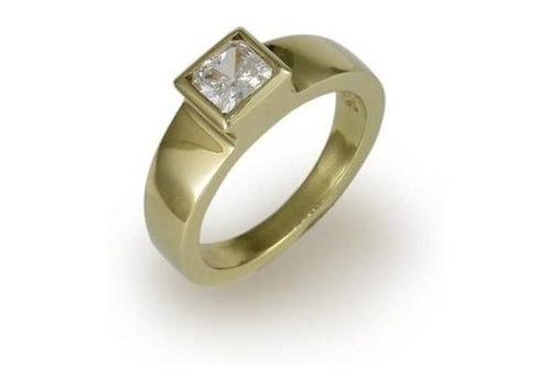 18ct Gold & Diamond Solitaire Ring   - Jens Hansen