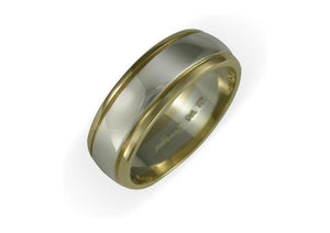 18ct & Platinum Wedding Ring   - Jens Hansen