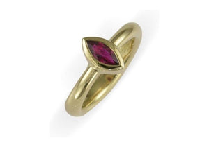 18ct & Marquise Ruby Ring   - Jens Hansen