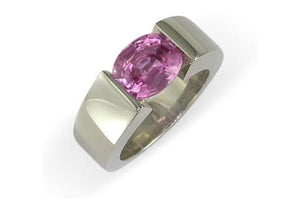 Platinum & Pink Sapphire Ring   - Jens Hansen