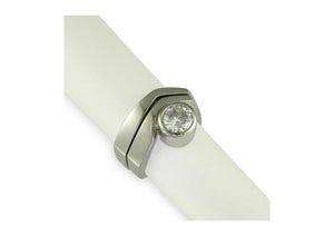 Platinum & Diamond Solitaire Ring Set   - Jens Hansen