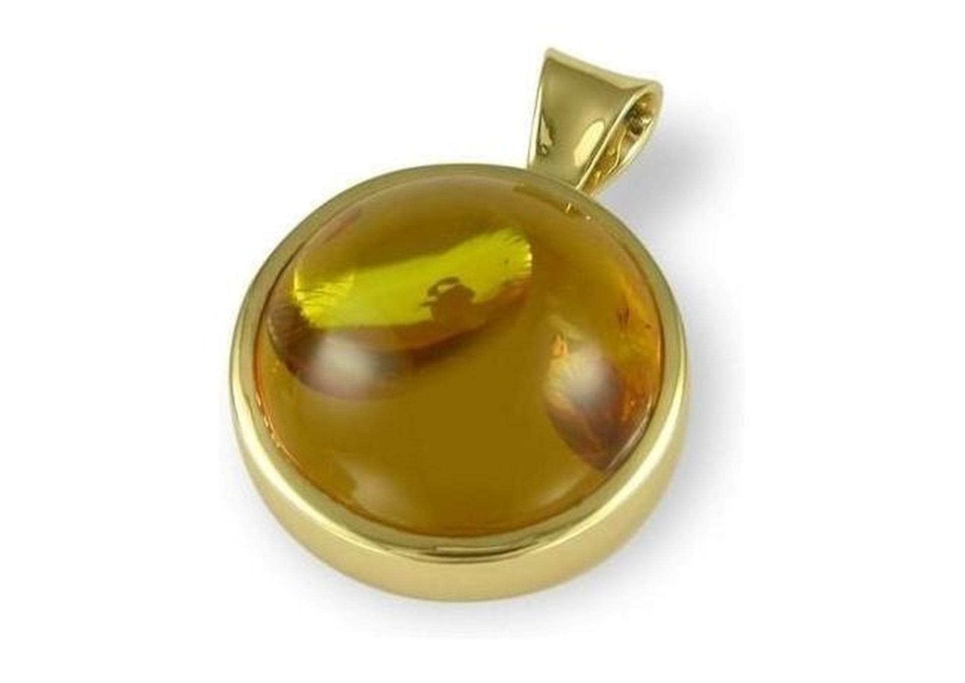 18ct Gold & Amber Pendant   - Jens Hansen