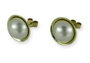 9ct mabe Pearl earrings   - Jens Hansen