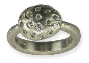 Palladium Ring with Diamonds   - Jens Hansen - 1
