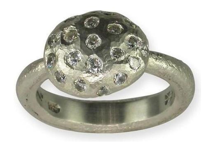 Palladium Ring with Diamonds   - Jens Hansen - 1