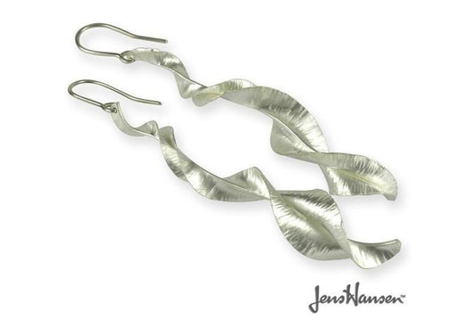 Pure Silver Spring Leaf Earrings   - Jens Hansen