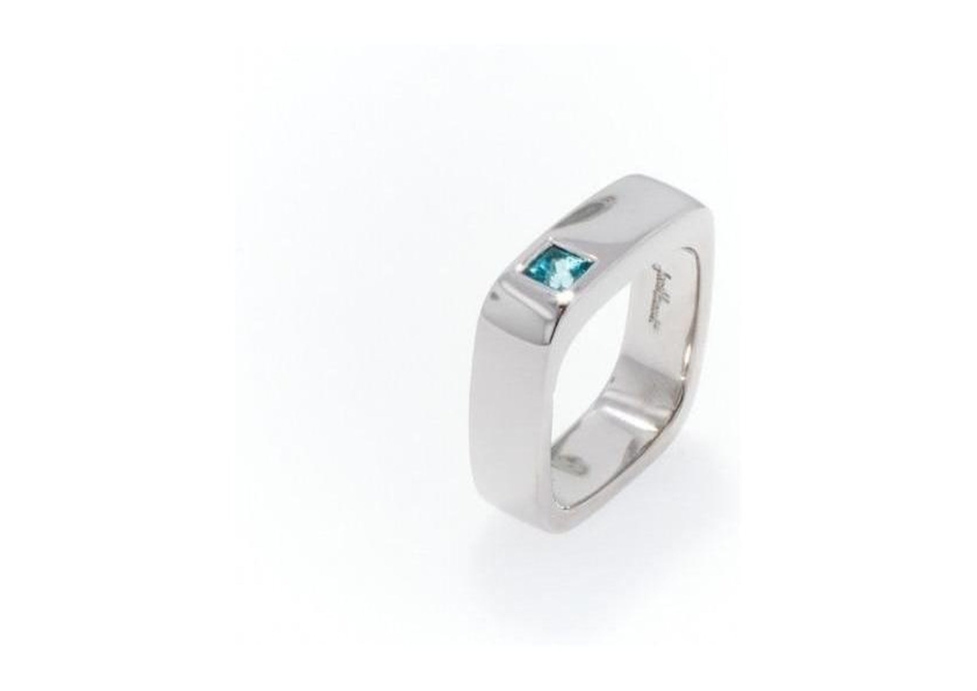 Palladium & Blue Topaz Ring   - Jens Hansen
