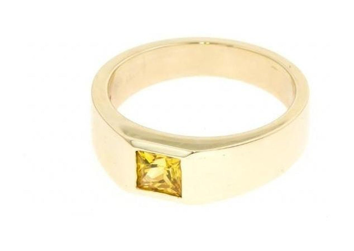 Princess Cut Gemstone Ring, Yellow Gold