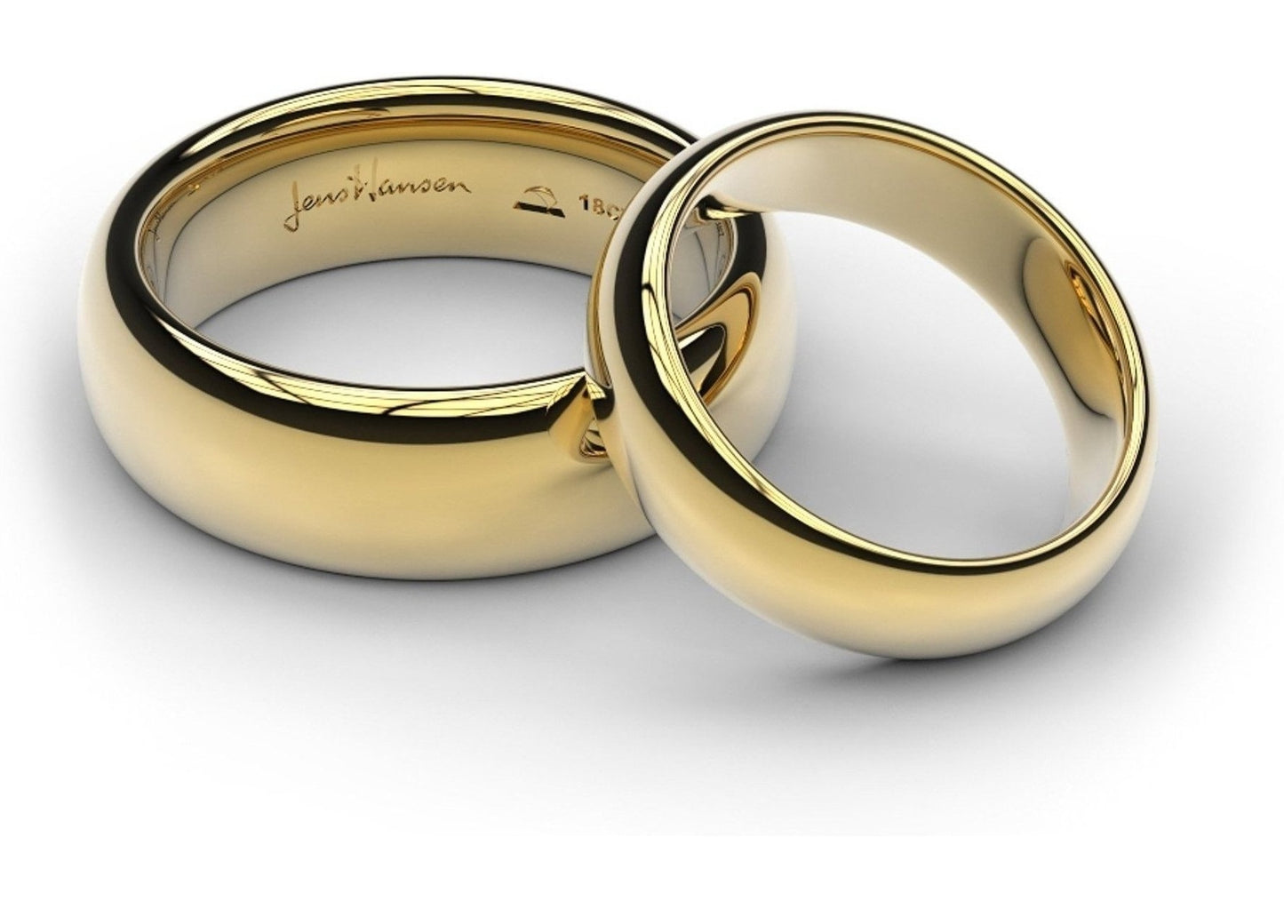 Yellow Gold Replica Rings Set   - Jens Hansen