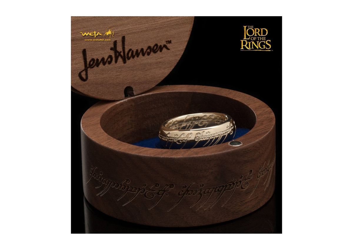 Gollum Ring : The One Ring - 10K Solid Gold (with Elvish Runes)