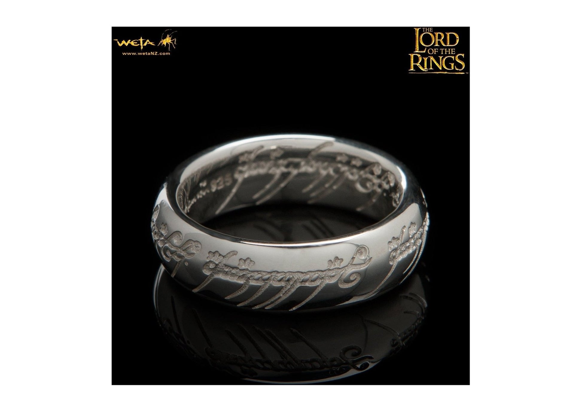 Bilbo Ring The One Ring Sterling Silver (with Elvish Runes