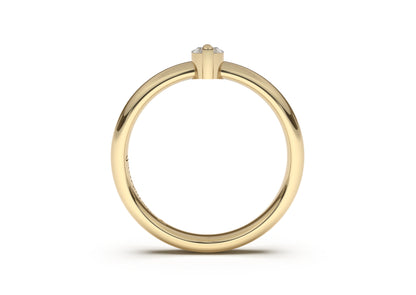 Marquise Classic Slim Engagement Ring, Yellow Gold