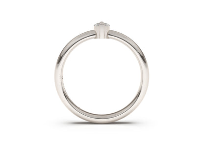 Marquise Classic Slim Engagement Ring, White Gold & Platinum