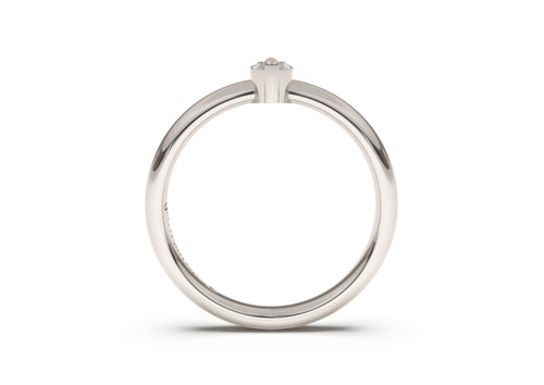 Marquise Classic Slim Engagement Ring, White Gold & Platinum