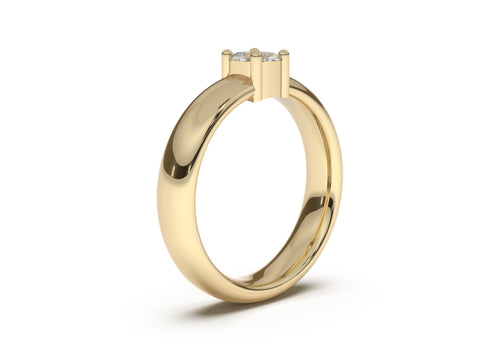 Cushion Classic Engagement Ring, Yellow Gold