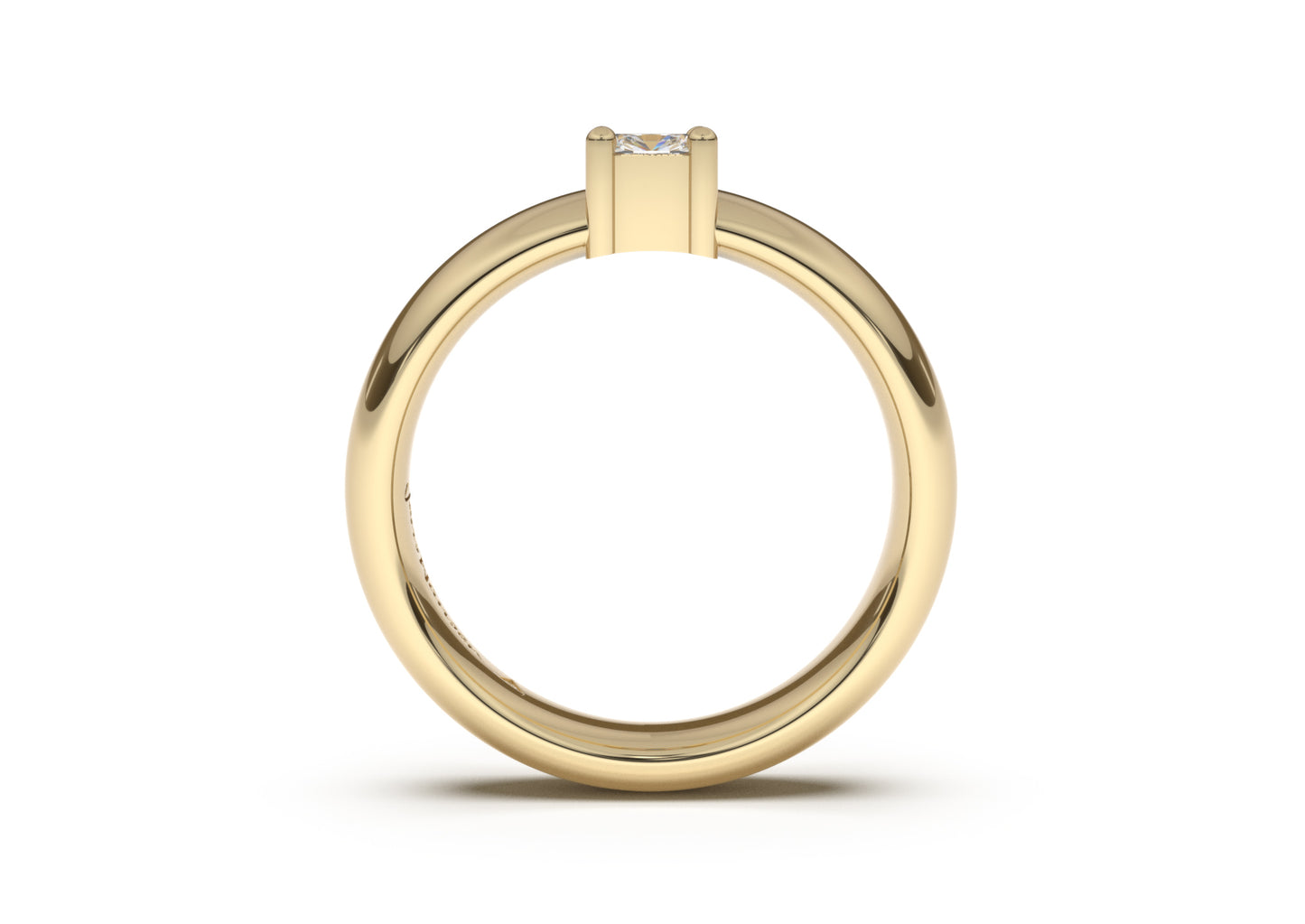 Cushion Classic Engagement Ring, Yellow Gold