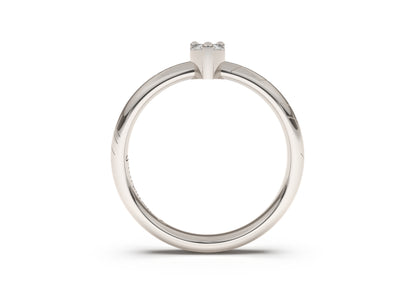 Pear Classic Slim Elvish Engagement Ring, White Gold & Platinum