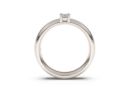 Oval Contemporary Elvish Engagement Ring, White Gold & Platinum
