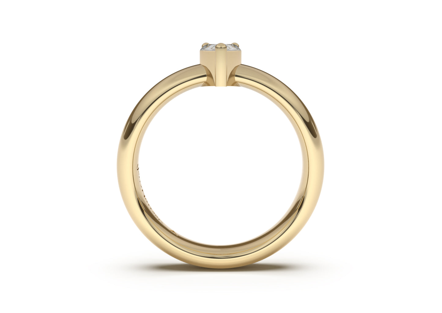 Pear Classic Engagement Ring, Yellow Gold