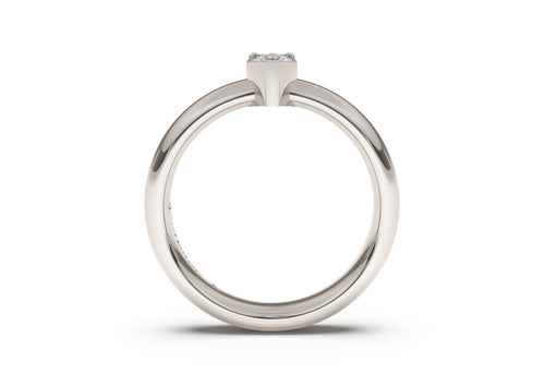 Pear Classic Engagement Ring, White Gold & Platinum