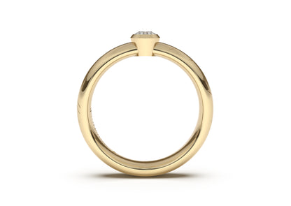 Oval Elegant Elvish Engagement Ring, Yellow Gold