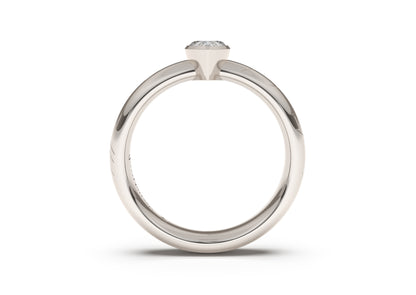 Pear Elegant Elvish Engagement Ring, White Gold & Platinum