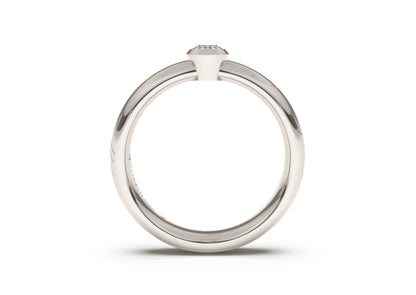 Oval Elegant Elvish Engagement Ring, White Gold & Platinum