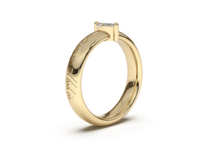 Marquise Classic Elvish Engagement Ring, Yellow Gold