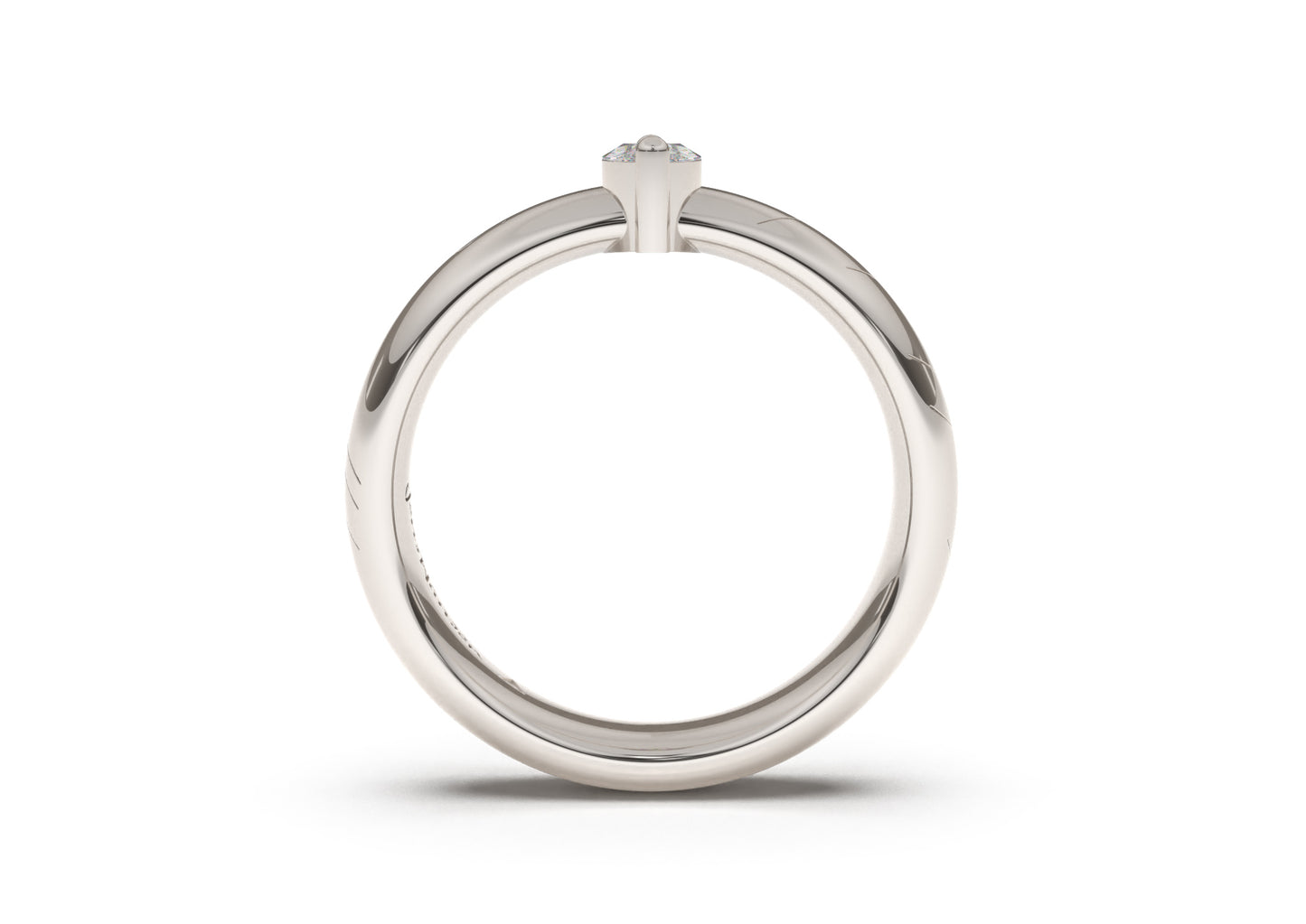 Marquise Classic Elvish Engagement Ring, White Gold & Platinum