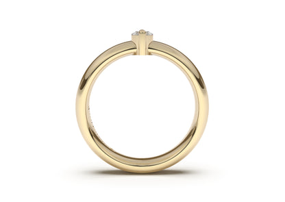 Marquise Classic Engagement Ring, Yellow Gold