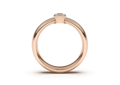 Marquise Modern Engagement Ring, Red Gold