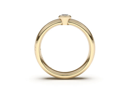 Marquise Elegant Elvish Engagement Ring, Yellow Gold