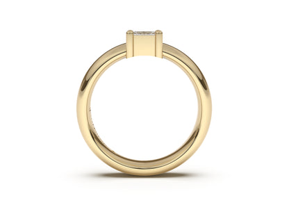 Princess Classic Engagement Ring, Yellow Gold